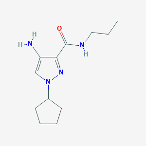 molecular formula C12H20N4O B2564806 4-Amino-1-cyclopentyl-N-propyl-1H-pyrazole-3-carboxamide CAS No. 2101195-57-5