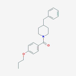 molecular formula C22H27NO2 B256481 4-Benzyl-1-(4-propoxybenzoyl)piperidine 