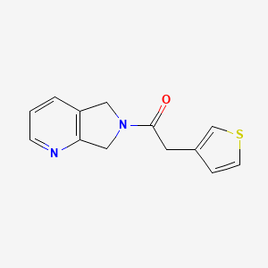 molecular formula C13H12N2OS B2564810 1-(5H-pyrrolo[3,4-b]pyridin-6(7H)-yl)-2-(thiophen-3-yl)ethanone CAS No. 2310222-34-3