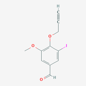 molecular formula C11H9IO3 B2564814 3-Iodo-5-methoxy-4-(prop-2-yn-1-yloxy)benzaldehyde CAS No. 279680-91-0