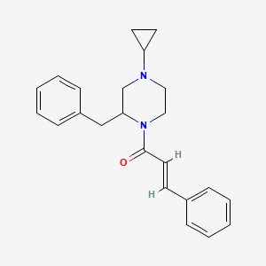 molecular formula C23H26N2O B2564815 (E)-1-(2-benzyl-4-cyclopropylpiperazin-1-yl)-3-phenylprop-2-en-1-one CAS No. 1421587-09-8