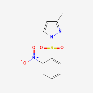 molecular formula C10H9N3O4S B2564821 3-甲基-1-(2-硝基苯基)磺酰基吡唑 CAS No. 400842-55-9