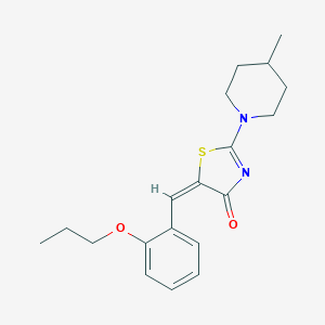 molecular formula C19H24N2O2S B256483 2-(4-methyl-1-piperidinyl)-5-(2-propoxybenzylidene)-1,3-thiazol-4(5H)-one 