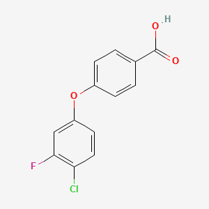 molecular formula C13H8ClFO3 B2564830 4-(4-氯-3-氟苯氧基)苯甲酸 CAS No. 551921-67-6