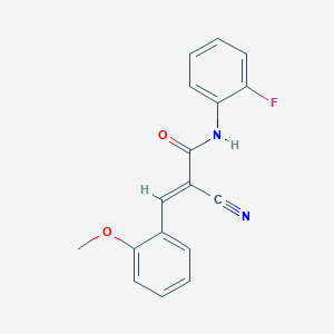 molecular formula C17H13FN2O2 B2564842 (2E)-2-cyano-N-(2-fluorophenyl)-3-(2-methoxyphenyl)acrylamide CAS No. 326913-43-3