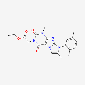 ethyl 2-[8-(2,5-dimethylphenyl)-1,7-dimethyl-2,4-dioxo-1H,2H,3H,4H,8H-imidazo[1,2-g]purin-3-yl]acetate