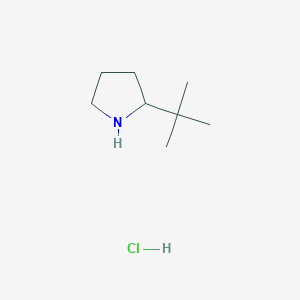 molecular formula C8H18ClN B2564849 2-Tert-butylpyrrolidine hydrochloride CAS No. 180258-82-6; 558478-78-7