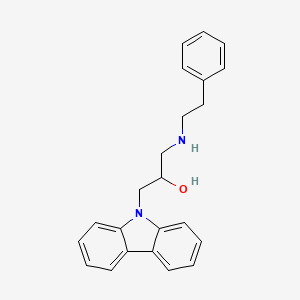 molecular formula C23H24N2O B2564858 1-Carbazol-9-yl-3-phenethylamino-propan-2-ol CAS No. 301160-11-2