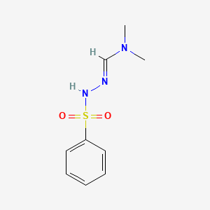 molecular formula C9H13N3O2S B2564871 N'-[(1E)-(二甲氨基)亚甲基]苯磺酰肼 CAS No. 90648-60-5