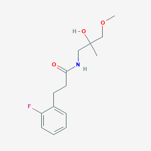 molecular formula C14H20FNO3 B2564875 3-(2-氟苯基)-N-(2-羟基-3-甲氧基-2-甲基丙基)丙酰胺 CAS No. 1798459-22-9