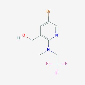 molecular formula C9H10BrF3N2O B2564886 [5-溴-2-[甲基(2,2,2-三氟乙基)氨基]吡啶-3-基]甲醇 CAS No. 1250558-07-6