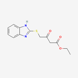 molecular formula C13H14N2O3S B2564892 4-(1H-苯并咪唑-2-基硫代)-3-氧代丁酸乙酯 CAS No. 321686-81-1