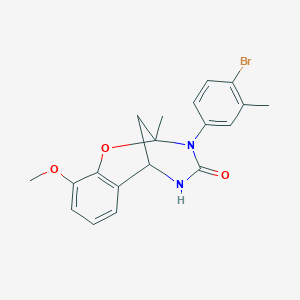 B2564893 3-(4-bromo-3-methylphenyl)-10-methoxy-2-methyl-5,6-dihydro-2H-2,6-methanobenzo[g][1,3,5]oxadiazocin-4(3H)-one CAS No. 899962-51-7