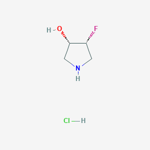 molecular formula C4H9ClFNO B2564899 cis-4-Fluoropyrrolidin-3-ol hydrochloride CAS No. 1434142-02-5; 1638744-31-6