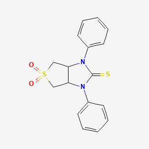 molecular formula C17H16N2O2S2 B2564903 1,3-二苯基四氢-1H-噻吩并[3,4-d]咪唑-2(3H)-硫酮 5,5-二氧化物 CAS No. 462069-21-2