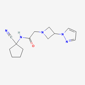 N-(1-cyanocyclopentyl)-2-[3-(1H-pyrazol-1-yl)azetidin-1-yl]acetamide