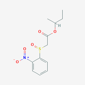 molecular formula C12H15NO5S B256491 Sec-butyl ({2-nitrophenyl}sulfinyl)acetate 