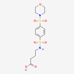 4-[(4-morpholin-4-ylsulfonylphenyl)sulfonylamino]butanoic Acid