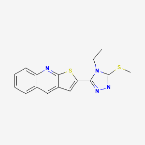 4-ethyl-5-thieno[2,3-b]quinolin-2-yl-4H-1,2,4-triazol-3-yl methyl sulfide