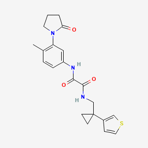 N'-[4-Methyl-3-(2-oxopyrrolidin-1-yl)phenyl]-N-[(1-thiophen-3-ylcyclopropyl)methyl]oxamide
