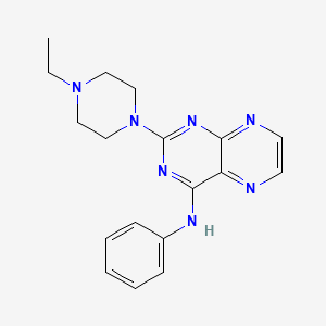 molecular formula C18H21N7 B2564924 2-(4-ethylpiperazin-1-yl)-N-phenylpteridin-4-amine CAS No. 946350-13-6