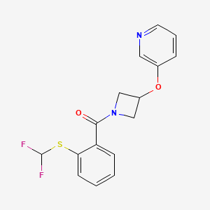 (2-((Difluoromethyl)thio)phenyl)(3-(pyridin-3-yloxy)azetidin-1-yl)methanone