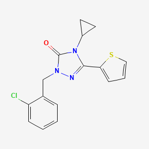 molecular formula C16H14ClN3OS B2564958 1-(2-氯苄基)-4-环丙基-3-(噻吩-2-基)-1H-1,2,4-三唑-5(4H)-酮 CAS No. 1428348-04-2