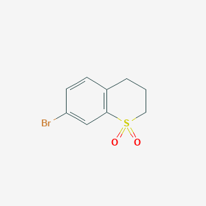 molecular formula C9H9BrO2S B2564967 7-bromo-3,4-dihydro-2H-1lambda6-benzothiopyran-1,1-dione CAS No. 855997-37-4