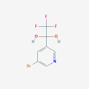 1-(5-Bromopyridin-3-yl)-2,2,2-trifluoroethane-1,1-diol