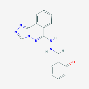 molecular formula C16H12N6O B256498 (6E)-6-[[2-([1,2,4]triazolo[3,4-a]phthalazin-6-yl)hydrazinyl]methylidene]cyclohexa-2,4-dien-1-one 