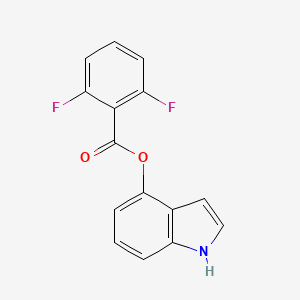molecular formula C15H9F2NO2 B2564989 1H-indol-4-yl 2,6-difluorobenzoate CAS No. 239080-90-1