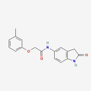 molecular formula C17H16N2O3 B2564992 N-(2-oxoindolin-5-yl)-2-(m-tolyloxy)acetamide CAS No. 921865-63-6