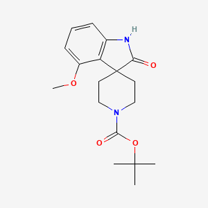 molecular formula C18H24N2O4 B2564994 4-甲氧基-2-氧代螺[吲哚啉-3,4'-哌啶]-1'-甲酸叔丁酯 CAS No. 2251053-55-9