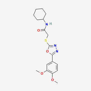 N-cyclohexyl-2-((5-(3,4-dimethoxyphenyl)-1,3,4-oxadiazol-2-yl)thio)acetamide