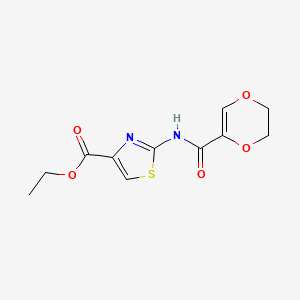 ethyl 2-(5,6-dihydro-1,4-dioxine-2-amido)-1,3-thiazole-4-carboxylate