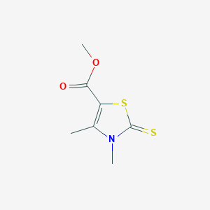 molecular formula C7H9NO2S2 B2565014 Methyl-3,4-dimethyl-2-thioxo-2,3-dihydro-1,3-thiazol-5-carboxylat CAS No. 473827-75-7