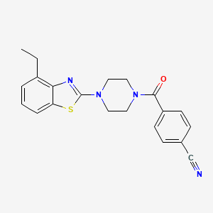 4-[4-(4-Ethyl-1,3-benzothiazol-2-yl)piperazine-1-carbonyl]benzonitrile