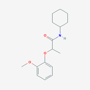molecular formula C16H23NO3 B256502 N-cyclohexyl-2-(2-methoxyphenoxy)propanamide 