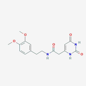 molecular formula C16H19N3O5 B2565020 N-[2-(3,4-dimethoxyphenyl)ethyl]-2-(2,4-dioxo-1H-pyrimidin-6-yl)acetamide CAS No. 868229-00-9