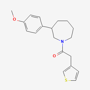 molecular formula C19H23NO2S B2565024 1-(3-(4-Methoxyphenyl)azepan-1-yl)-2-(thiophen-3-yl)ethanone CAS No. 1788678-18-1