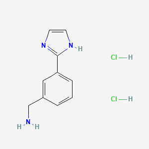 molecular formula C10H13Cl2N3 B2565038 [3-(1H-イミダゾール-2-イル)フェニル]メタンアミン二塩酸塩 CAS No. 1432679-81-6