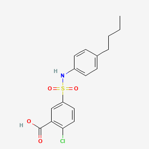 5-[(4-Butylphenyl)sulfamoyl]-2-chlorobenzoic acid