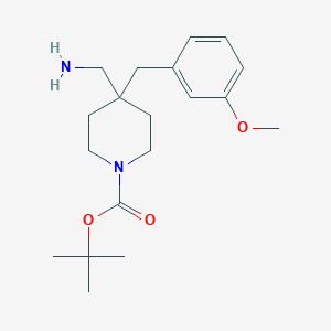 molecular formula C19H30N2O3 B2565042 叔丁基4-(氨甲基)-4-(3-甲氧基苄基)哌啶-1-羧酸酯 CAS No. 1774899-00-1