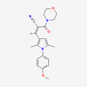 (Z)-3-[1-(4-Methoxyphenyl)-2,5-dimethylpyrrol-3-yl]-2-(morpholine-4-carbonyl)prop-2-enenitrile