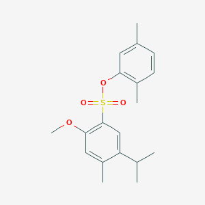 molecular formula C19H24O4S B2565055 2,5-二甲基苯基 2-甲氧基-4-甲基-5-(丙-2-基)苯-1-磺酸酯 CAS No. 2361768-98-9