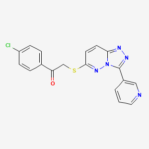 1-(4-Chlorophenyl)-2-((3-(pyridin-3-yl)-[1,2,4]triazolo[4,3-b]pyridazin-6-yl)thio)ethanone