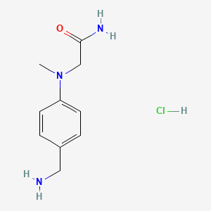 2-((4-(Aminomethyl)phenyl)(methyl)amino)acetamide hydrochloride