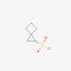 molecular formula C6H9ClO2S B2565070 Spiro[2.3]hexane-1-sulfonyl chloride CAS No. 2167198-38-9