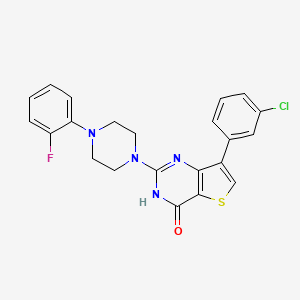 7-(3-chlorophenyl)-2-[4-(2-fluorophenyl)piperazin-1-yl]-3H,4H-thieno[3,2-d]pyrimidin-4-one