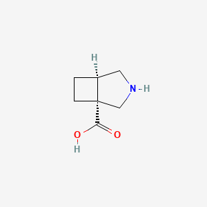 molecular formula C7H11NO2 B2565075 (1R,5R)-3-Azabicyclo[3.2.0]heptane-1-carboxylic acid CAS No. 2137560-16-6